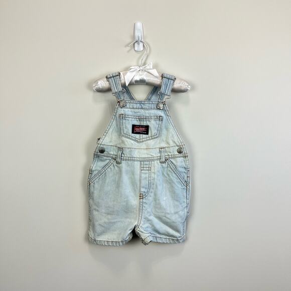 Vintage Old Navy Light Wash Blue Jean Overalls 6-12 Months - Picture 1 of 8